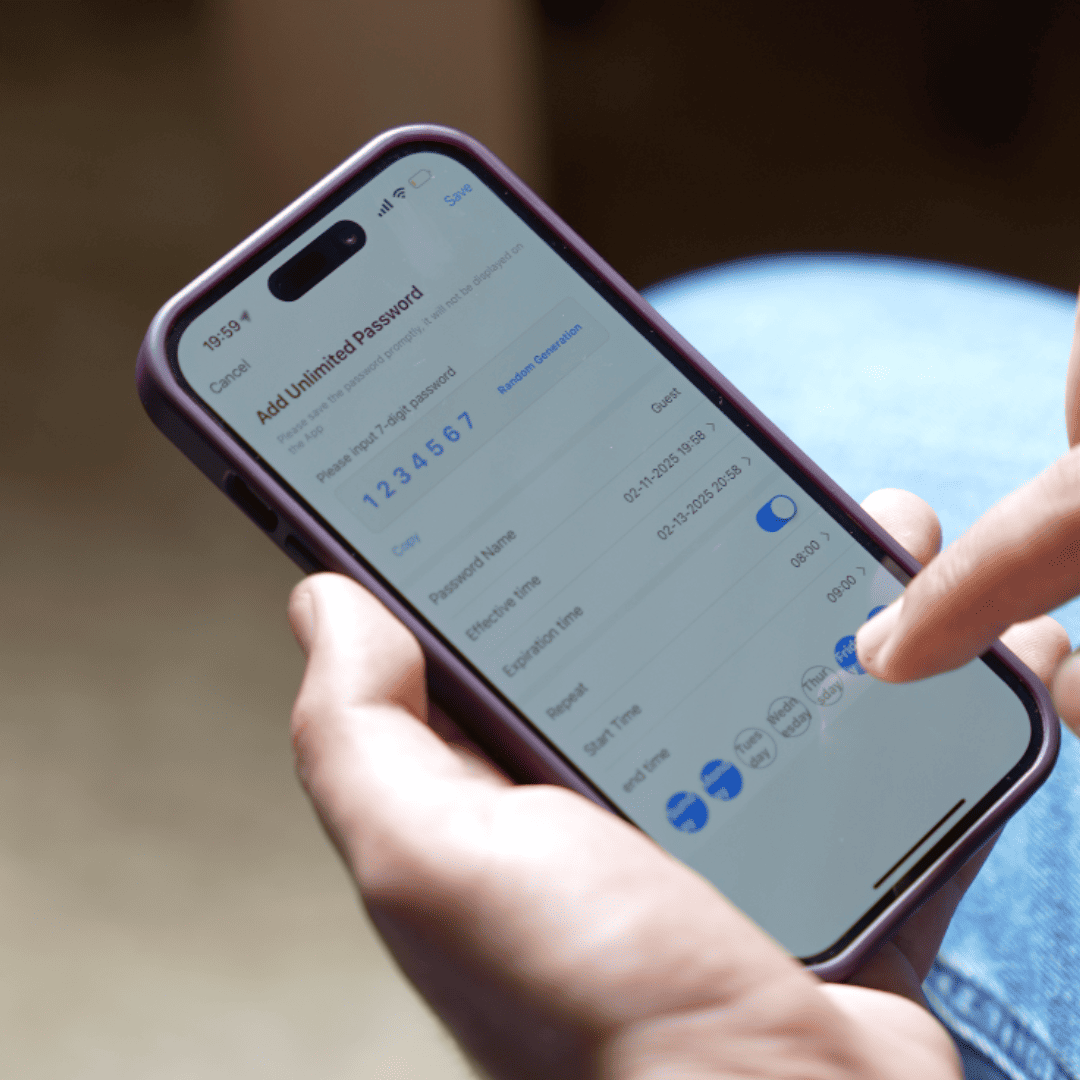 Serrure intelligente M1 Pro Visio avec caméra HD et accès sans clé – Contrôle à distance via Tuya Smart, disponible au Sénégal avec installation offerte